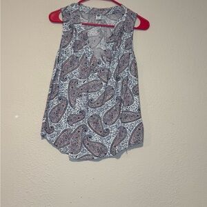Old Navy Paisley Tank Top - Blue and Pink